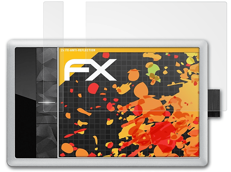 ATFOLIX 2x FX-Antireflex Displayschutz(für Wacom Bamboo Fun Pen&Touch Small (3.Generation))