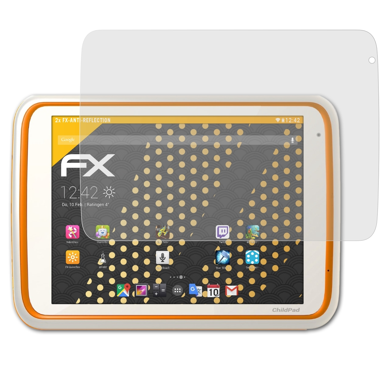 ATFOLIX 2x Displayschutz(für FX-Antireflex Archos ChildPad) 80