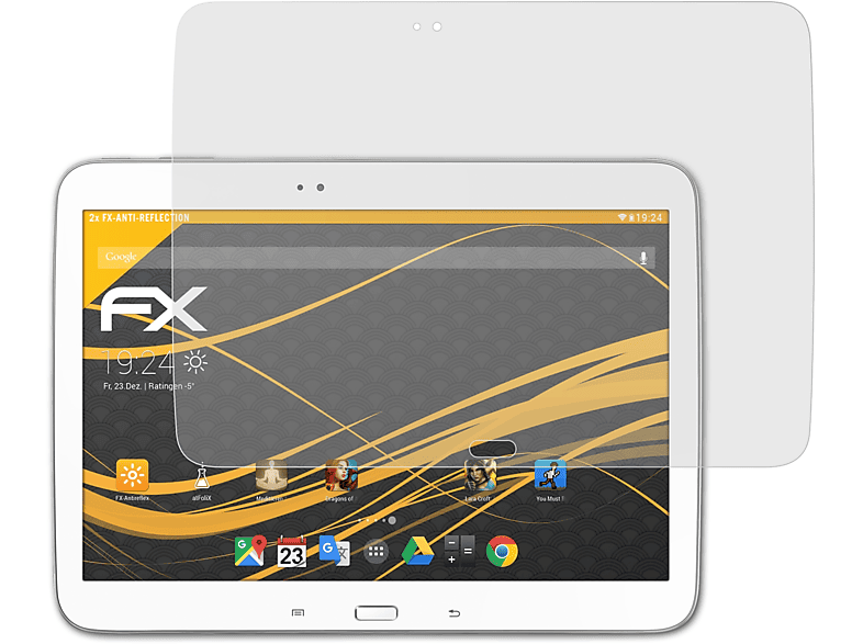 ATFOLIX 2x FX-Antireflex Displayschutz(für Samsung Galaxy Tab 3 10.1 (WiFi, 3G & LTE))