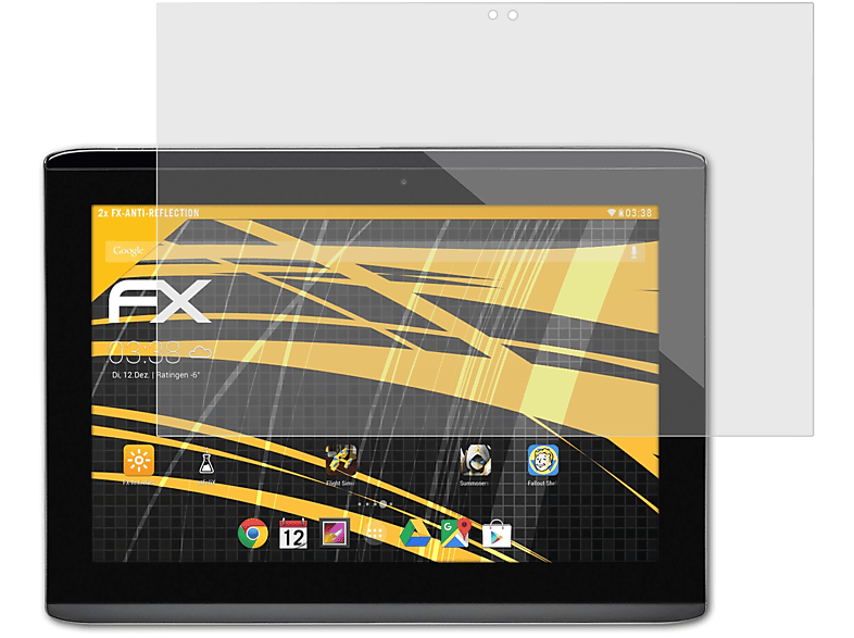 ATFOLIX 2x FX-Antireflex Displayschutz(für Medion LIFETAB S9714 (MD98248))