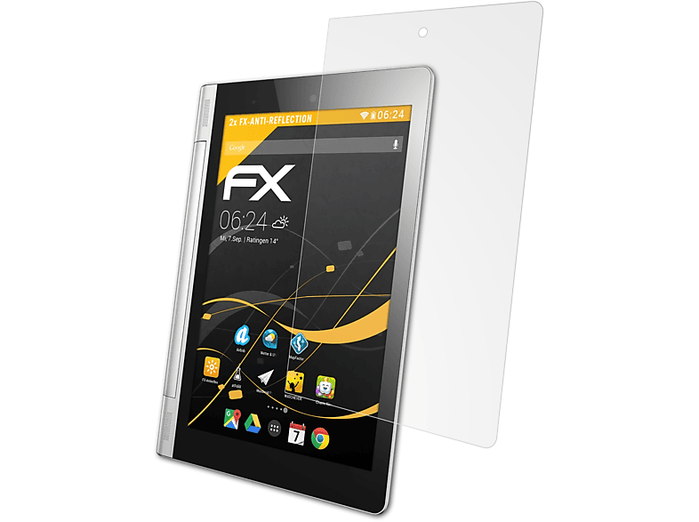 ATFOLIX 2x FX-Antireflex Displayschutz(für Lenovo Yoga Tablet 8)