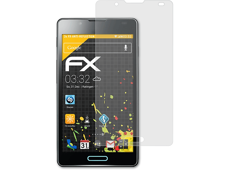 ATFOLIX 3x FX-Antireflex Displayschutz(für LG Optimus L7 II (P710))