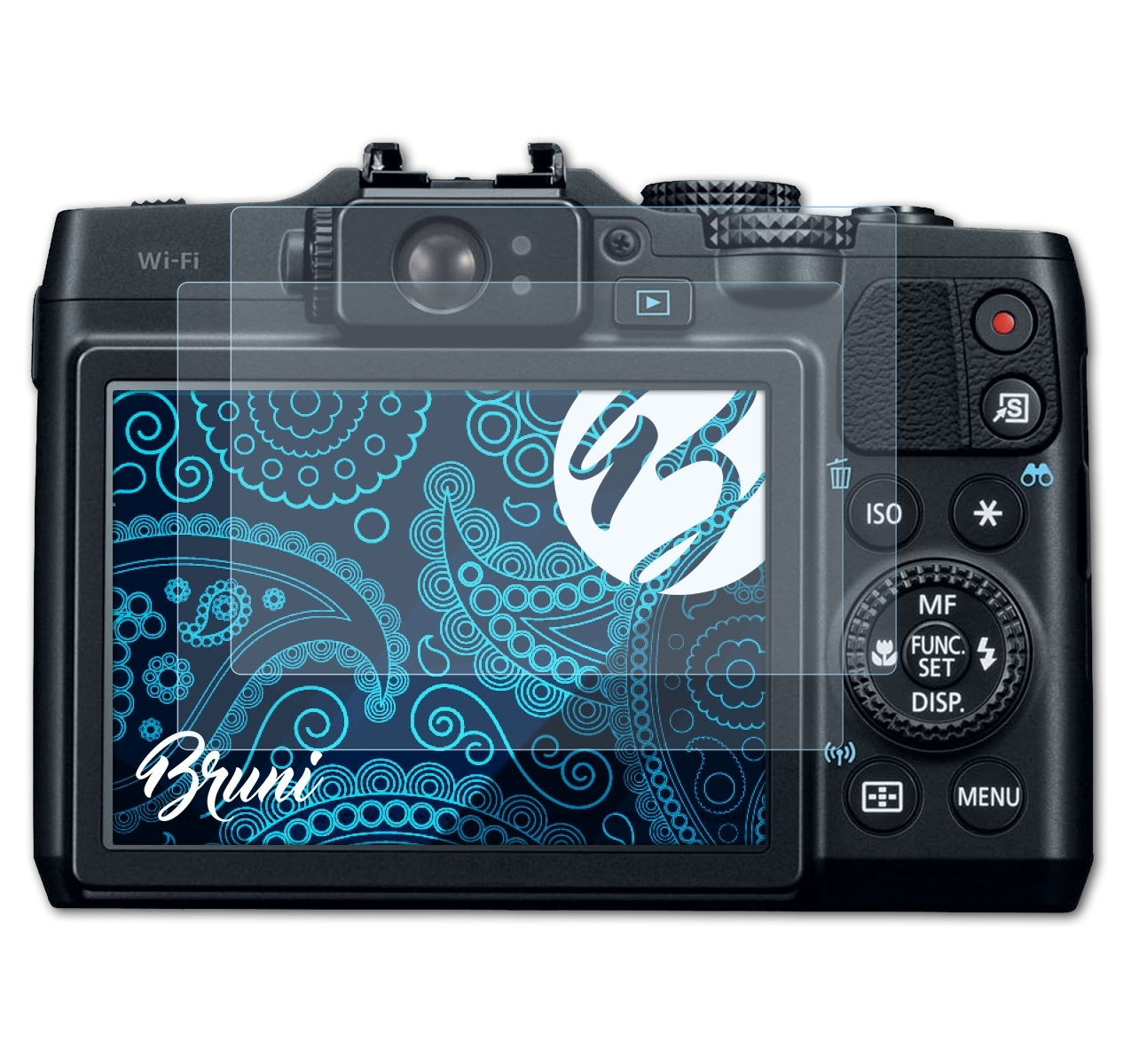 BRUNI 2x Basics-Clear G16) PowerShot Schutzfolie(für Canon