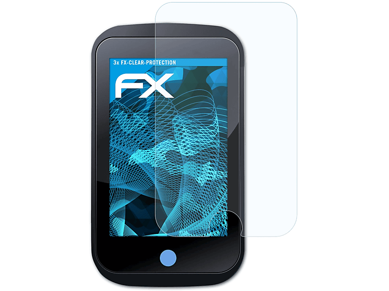 ATFOLIX 3x FX-Clear Displayschutz(für Blaupunkt BikePilot)