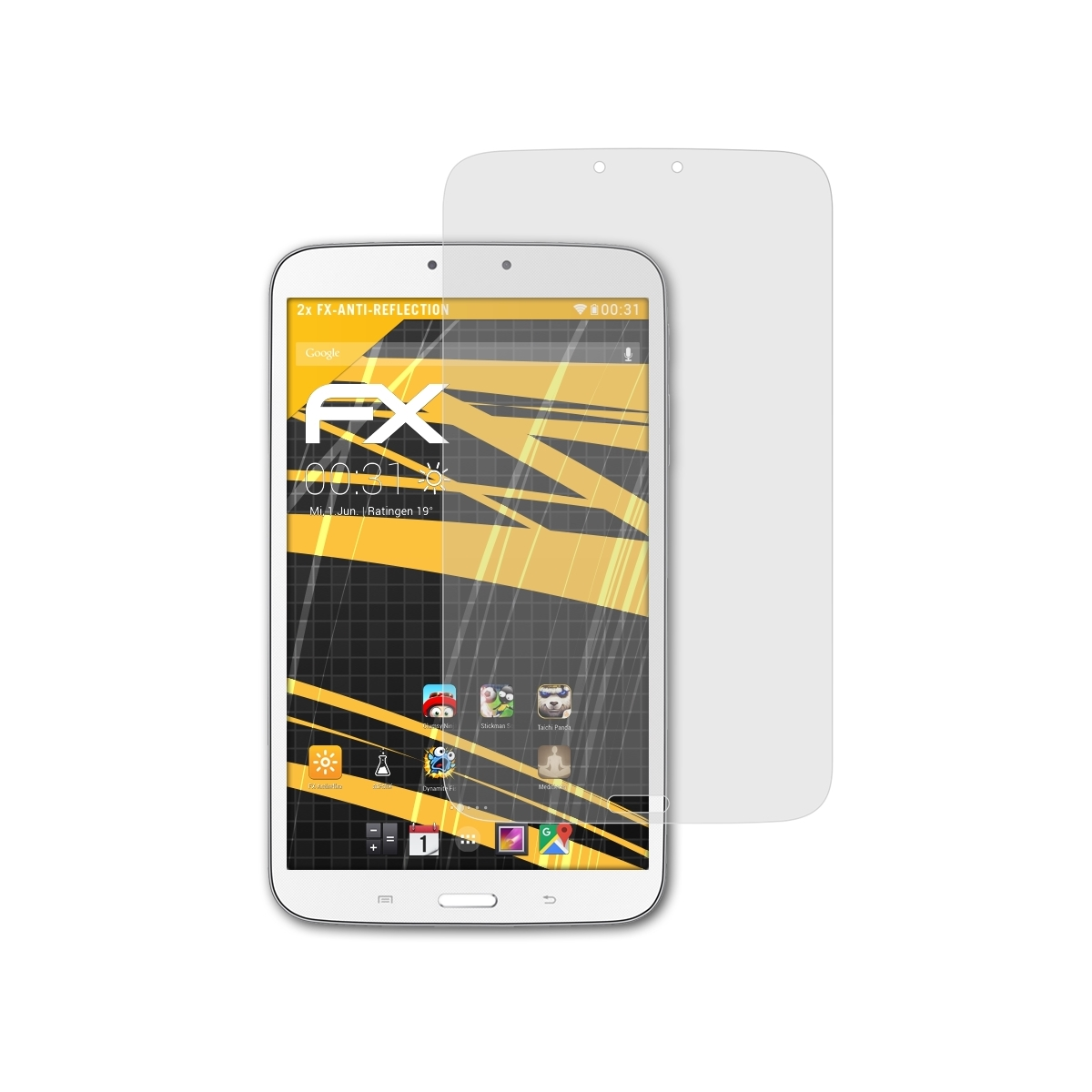 ATFOLIX (WiFi 8.0 SM-T3100)) 3 Samsung Tab Galaxy 2x FX-Antireflex Displayschutz(für