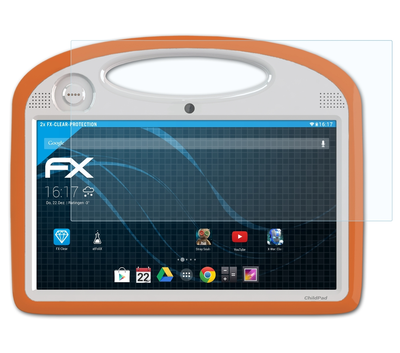 ATFOLIX 2x FX-Clear Displayschutz(für Archos ChildPad) 101
