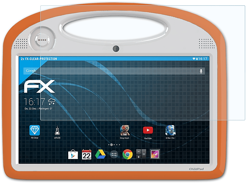 ATFOLIX 2x FX-Clear Displayschutz(für Archos ChildPad) 101