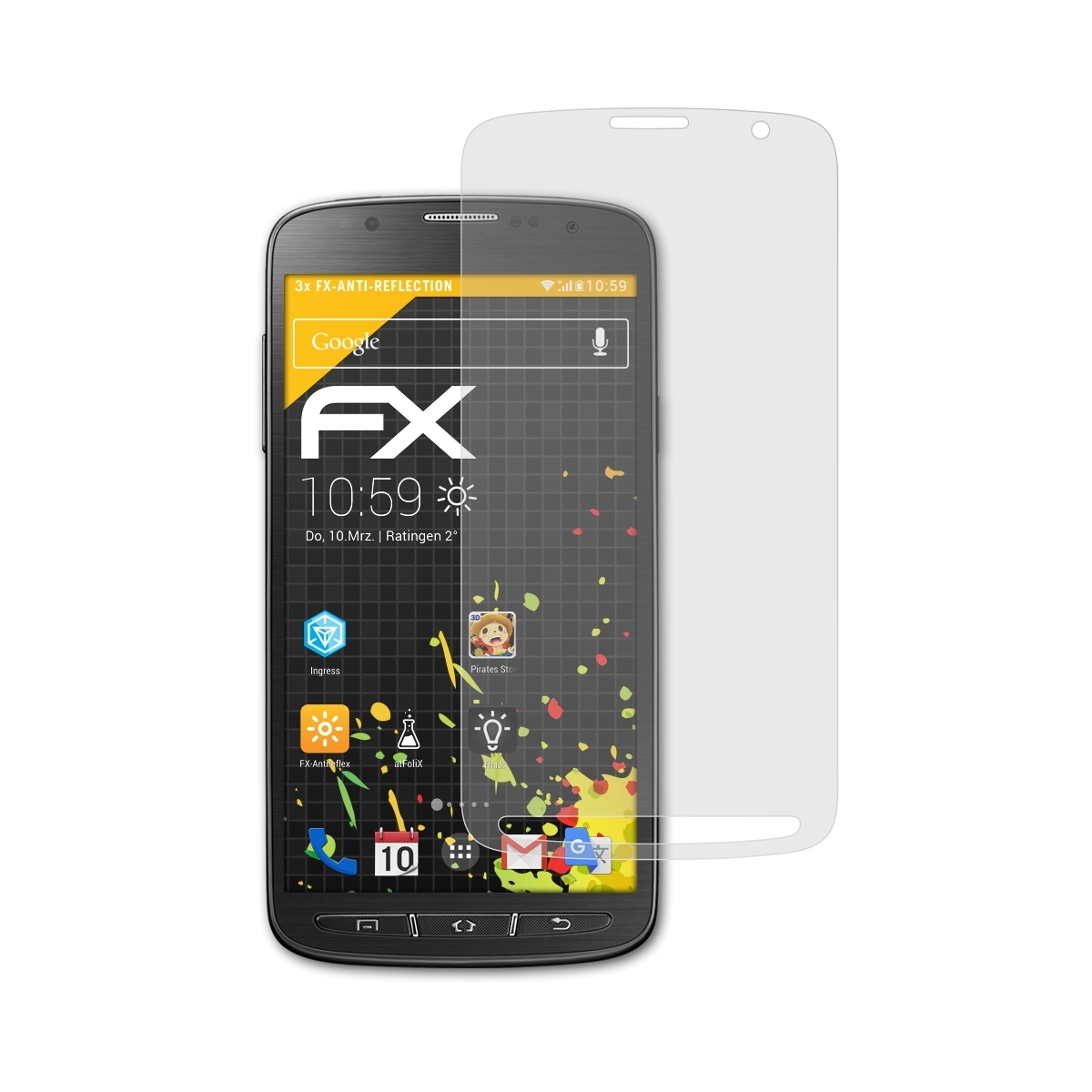 3x Active) ATFOLIX S4 Samsung Displayschutz(für FX-Antireflex Galaxy