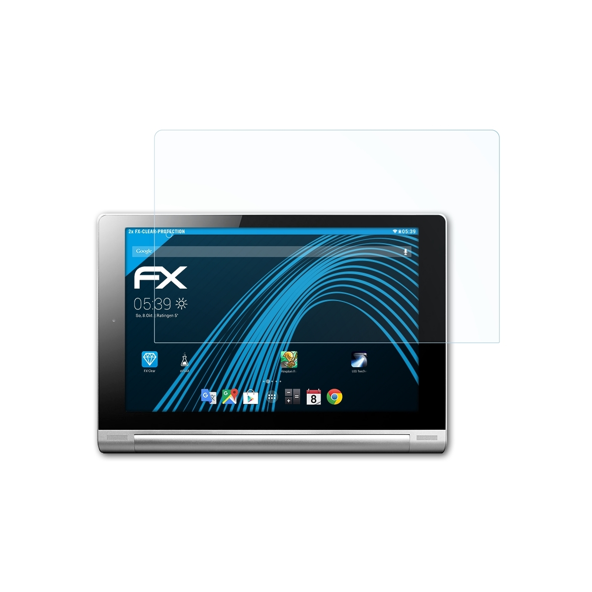 ATFOLIX 2x FX-Clear 10) Lenovo Displayschutz(für Yoga Tablet