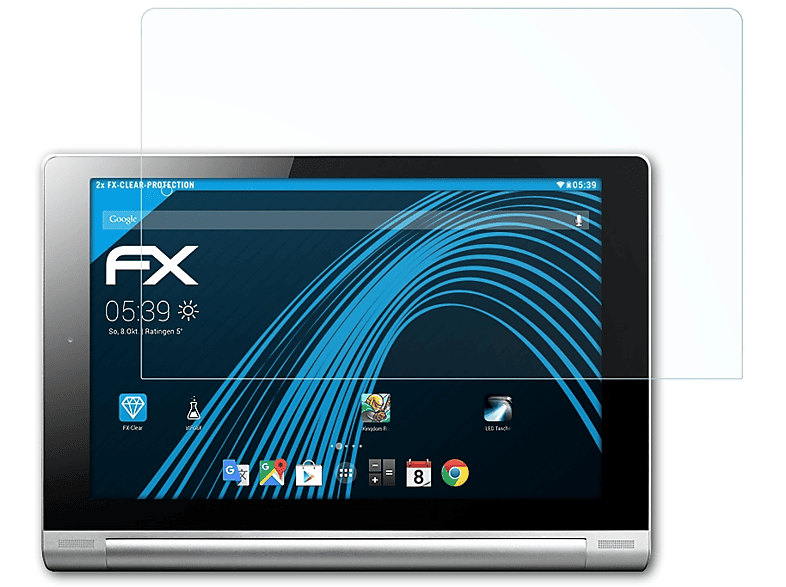 ATFOLIX 2x FX-Clear Displayschutz(für Lenovo Yoga Tablet 10)