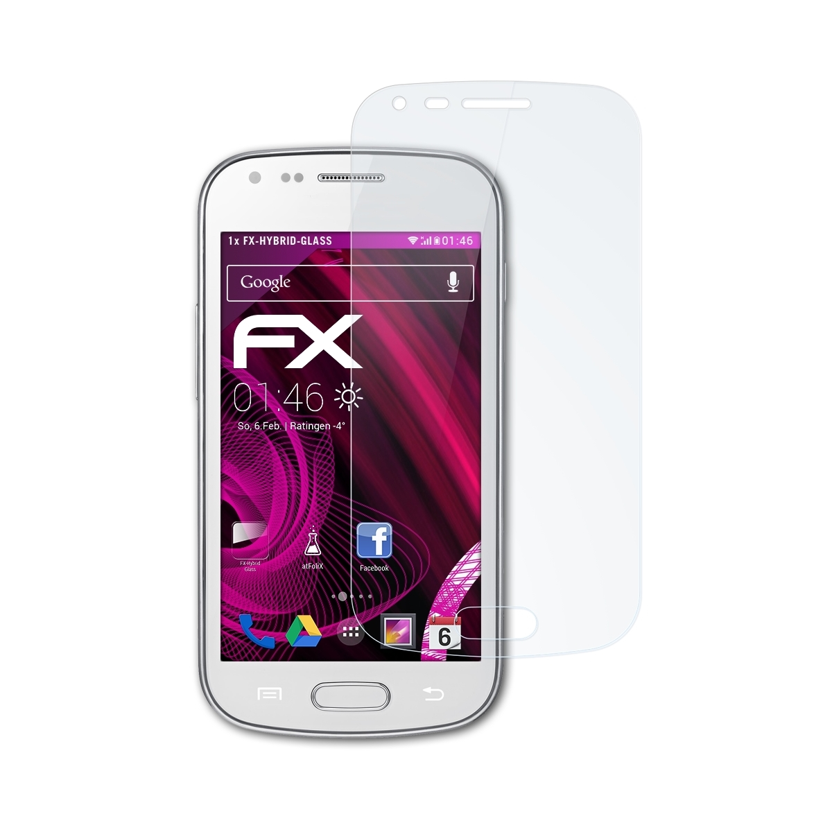 ATFOLIX FX-Hybrid-Glass Galaxy (GT-S7560)) Trend Samsung Schutzglas(für