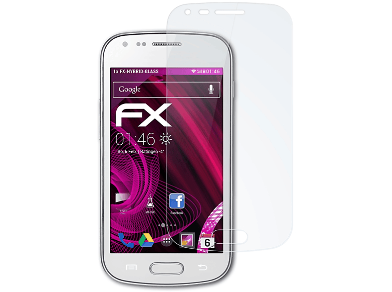 ATFOLIX FX-Hybrid-Glass Schutzglas(für Samsung Galaxy Trend (GT-S7560))