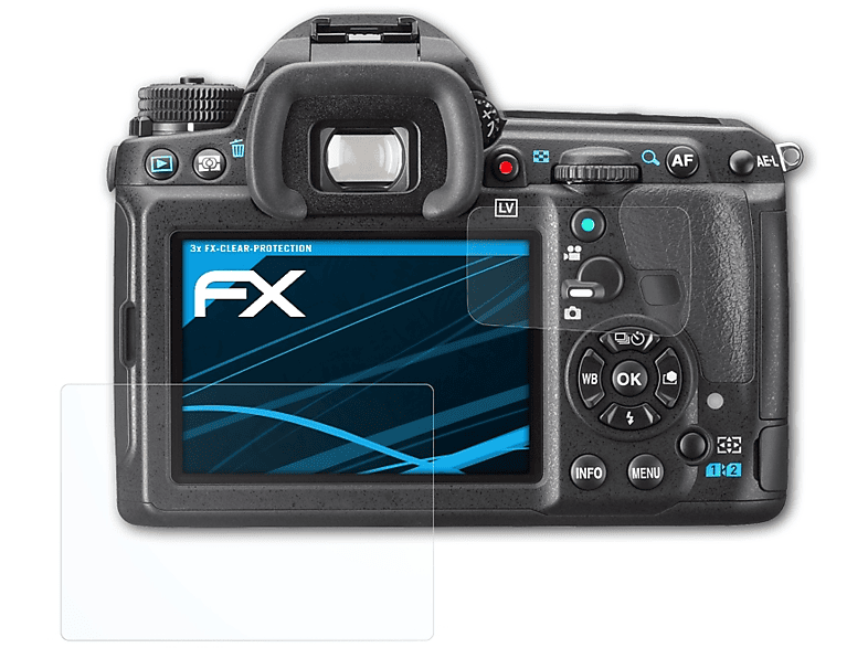 FX-Clear Ricoh 3x K-3) Pentax Displayschutz(für ATFOLIX