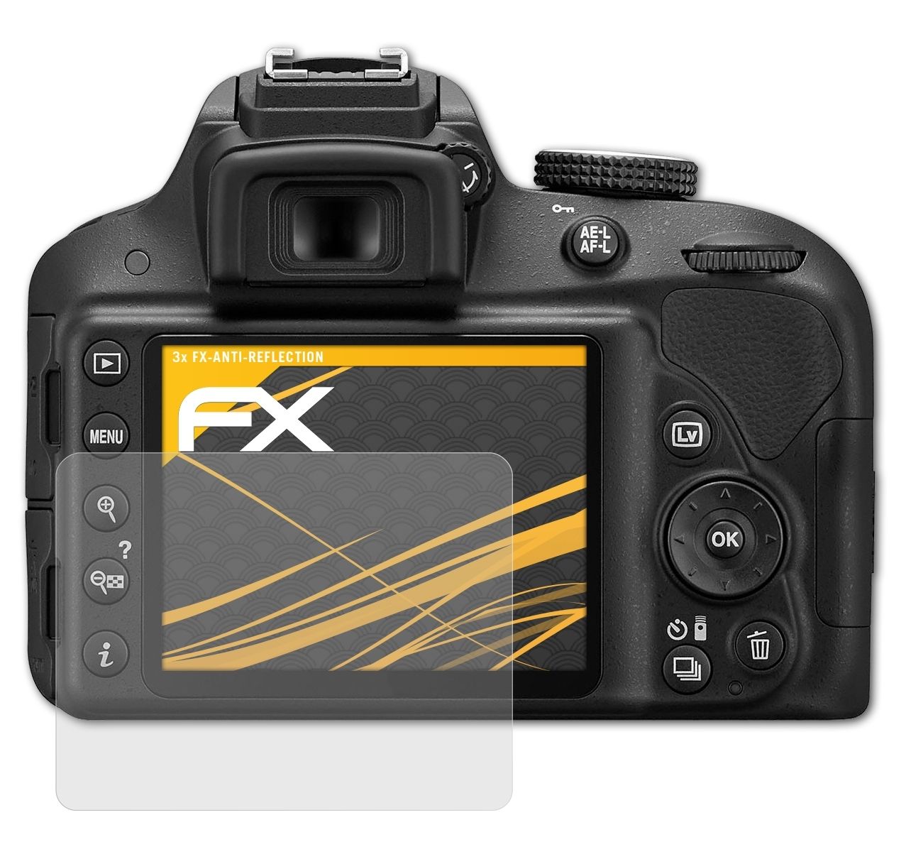 ATFOLIX 3x FX-Antireflex Displayschutz(für Nikon D3300)