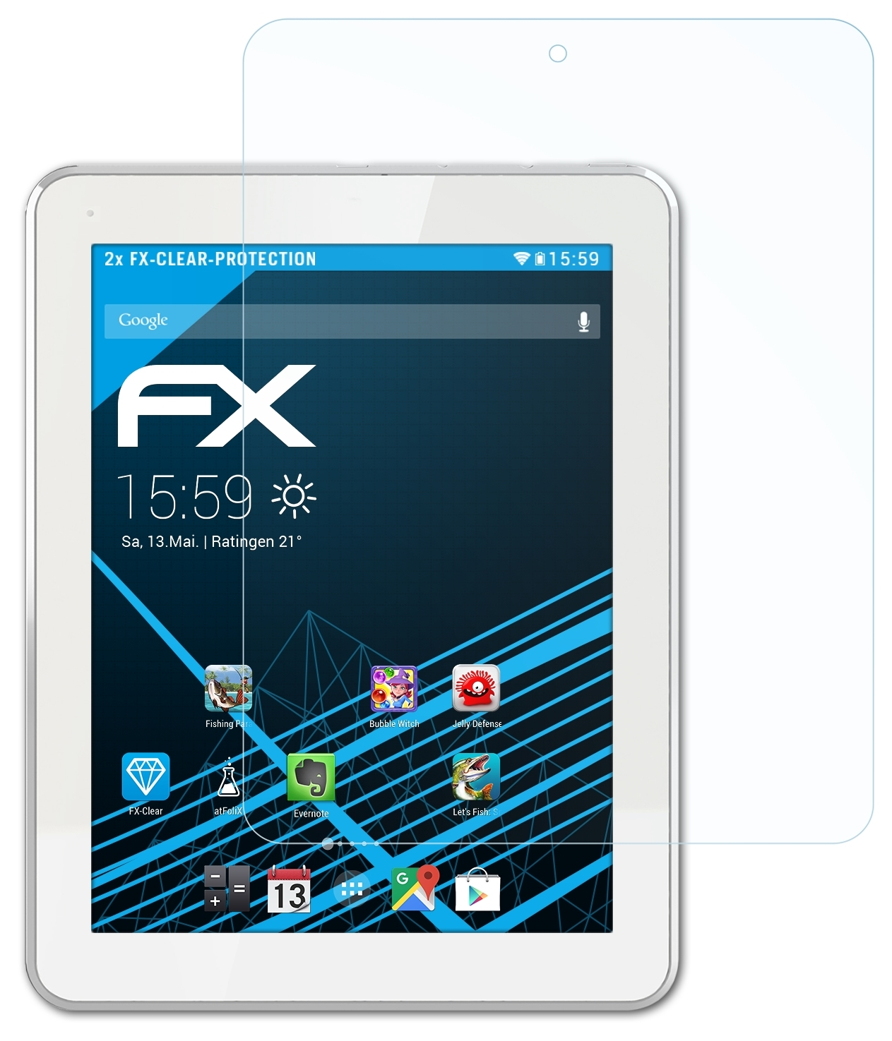 Platinum) FX-Clear Archos Displayschutz(für ATFOLIX 2x 80b