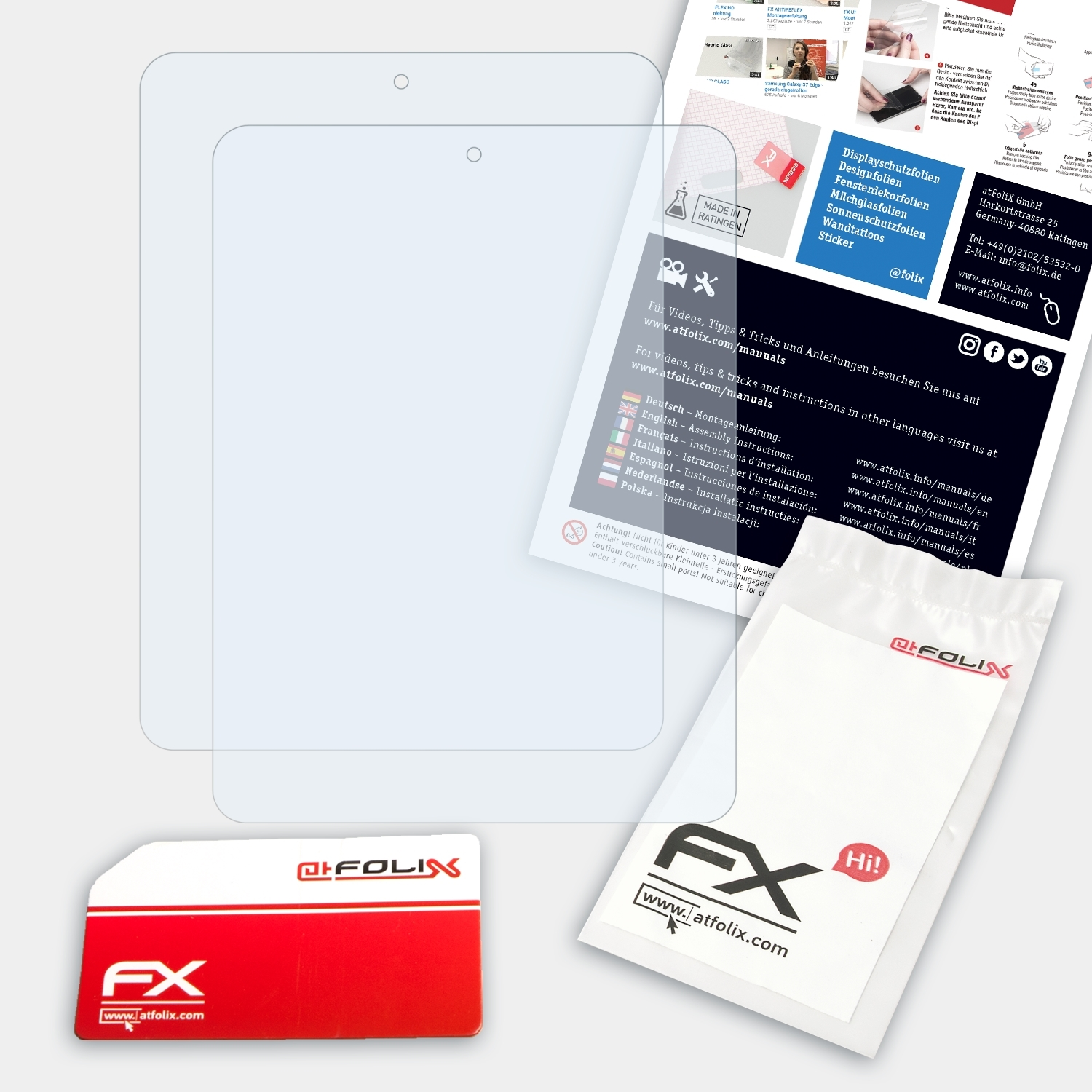 ATFOLIX 2x FX-Clear 80b Displayschutz(für Platinum) Archos