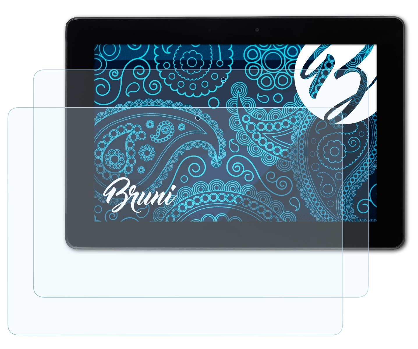 BRUNI 2x Basics-Clear MeMO Schutzfolie(für Pad 10) FHD Asus