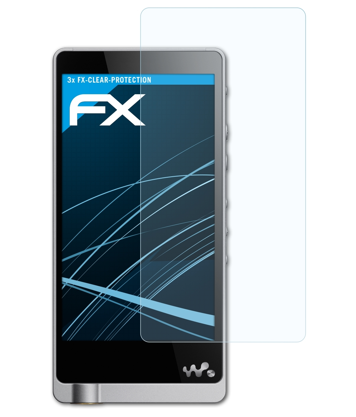 ATFOLIX 3x FX-Clear Displayschutz(für Sony NWZ-ZX1) Walkman