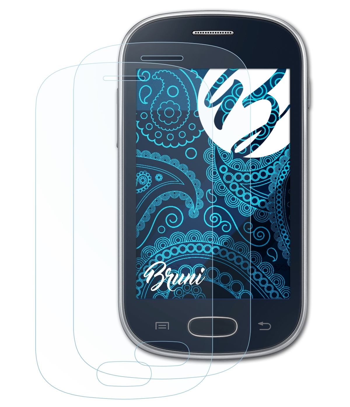 BRUNI 2x Basics-Clear Samsung (GT-S6790N)) Fame Lite Galaxy Schutzfolie(für