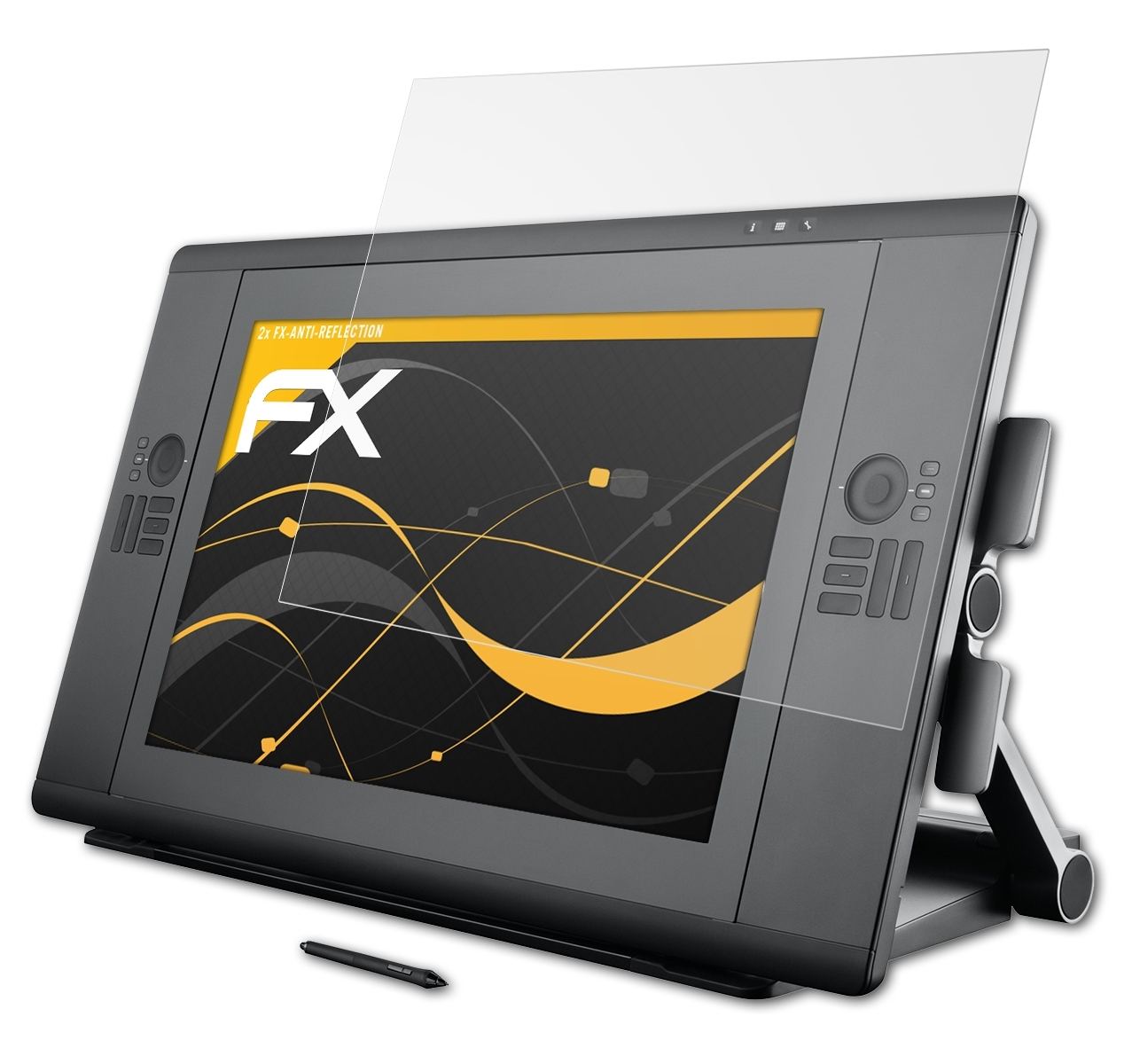 ATFOLIX 2x Wacom 24 touch) HD CINTIQ FX-Antireflex Displayschutz(für
