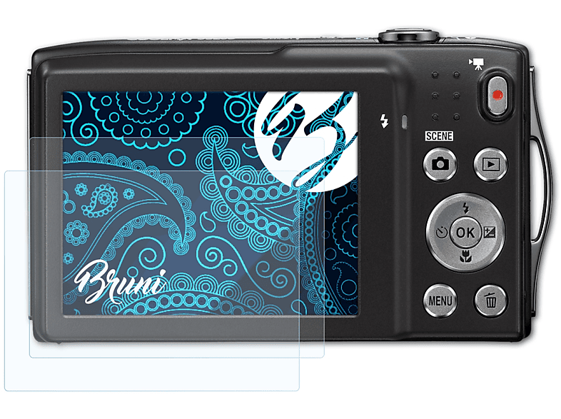 BRUNI 2x Basics-Clear Schutzfolie(für Nikon Coolpix S3200)