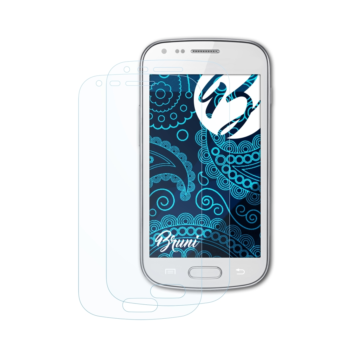 Schutzfolie(für Galaxy Trend Samsung 2x BRUNI (GT-S7560)) Basics-Clear