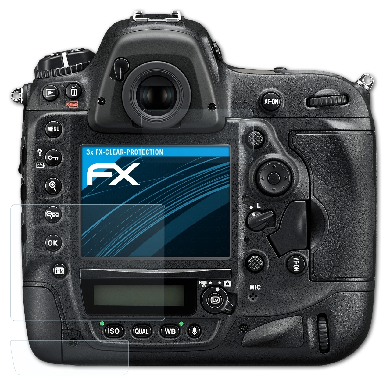3x D4s) FX-Clear Displayschutz(für ATFOLIX Nikon
