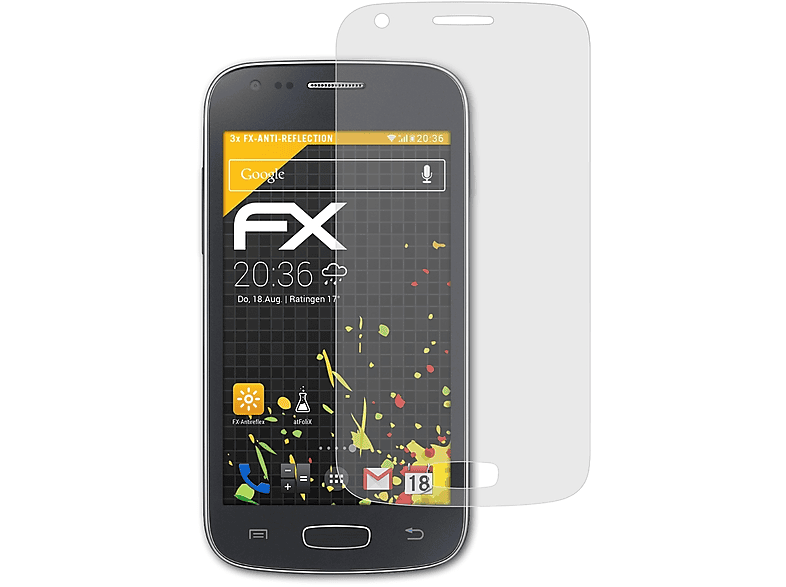 ATFOLIX 3x FX-Antireflex Displayschutz(für Samsung Galaxy Ace 3)