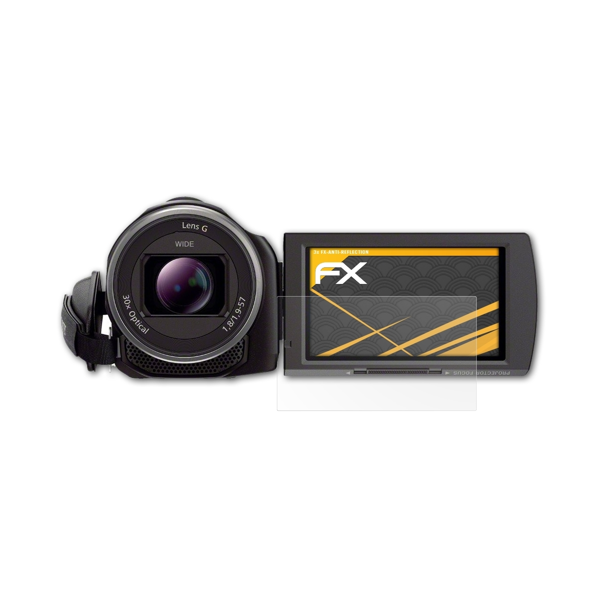 ATFOLIX 3x HDR-PJ530E) FX-Antireflex Sony Displayschutz(für