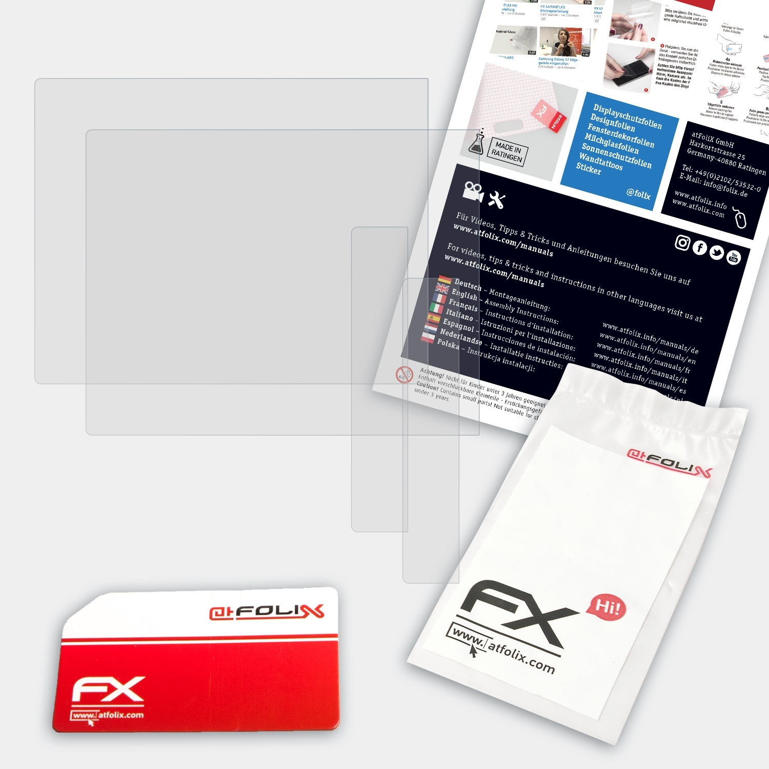 ATFOLIX 2x FX-Antireflex Displayschutz(für Wacom Bamboo (3.Generation)) Pen&Touch