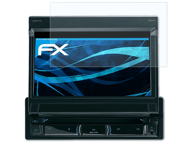 ATFOLIX 3x FX-Clear Displayschutz(für Clarion NZ502E)