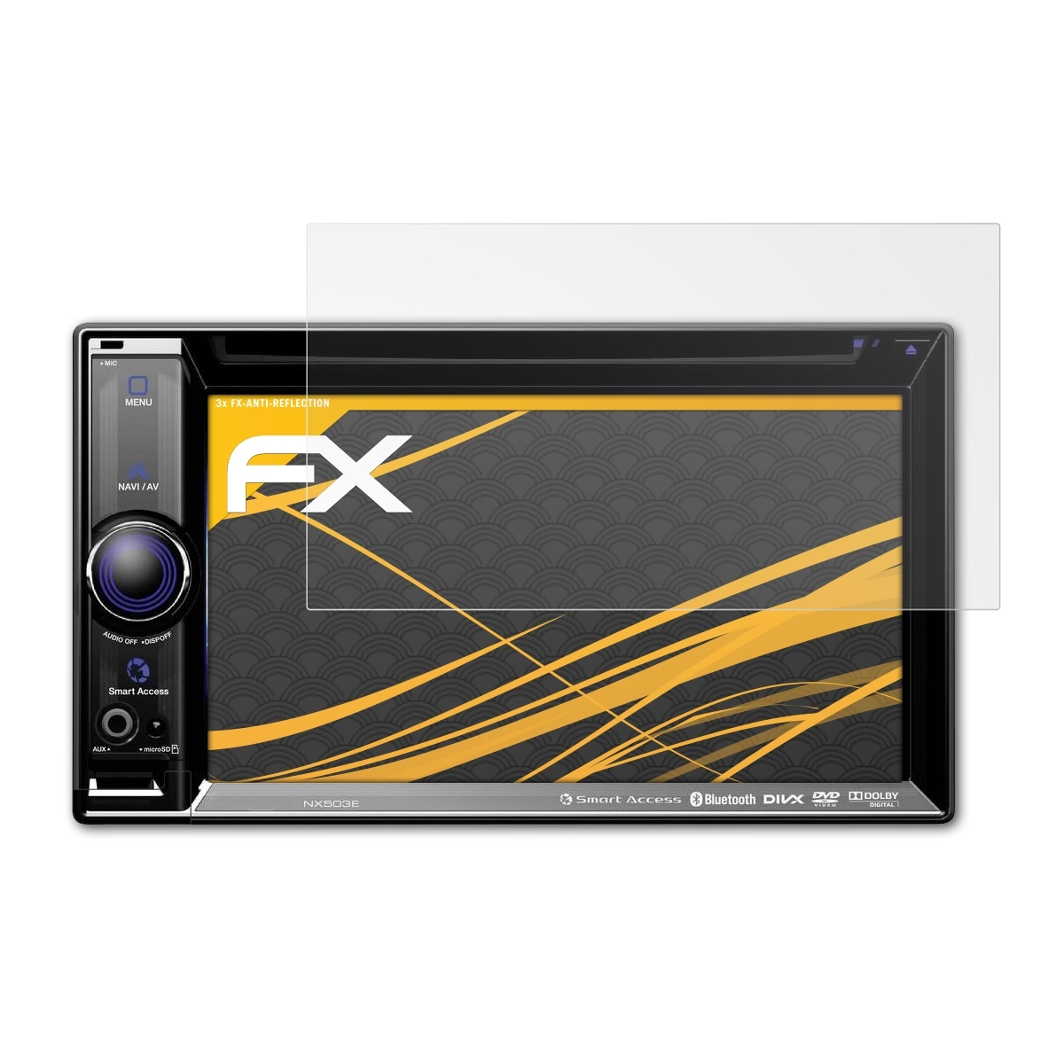 ATFOLIX 3x Clarion FX-Antireflex NX503E) Displayschutz(für