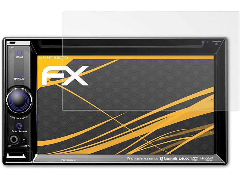 ATFOLIX 3x Clarion FX-Antireflex NX503E) Displayschutz(für
