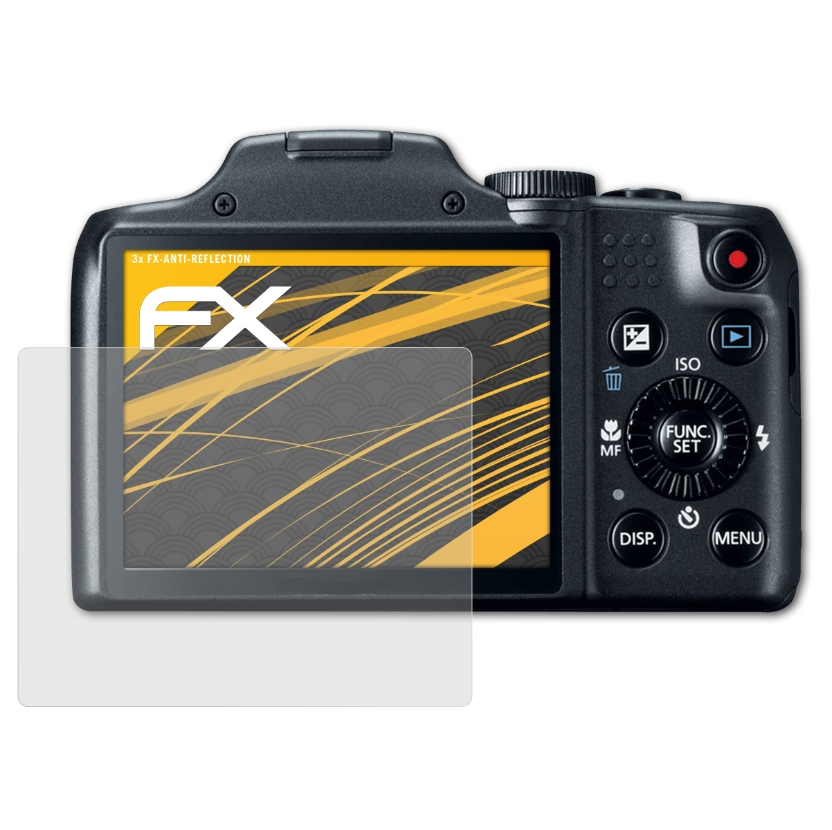 SX170 ATFOLIX Canon IS) FX-Antireflex 3x Displayschutz(für PowerShot