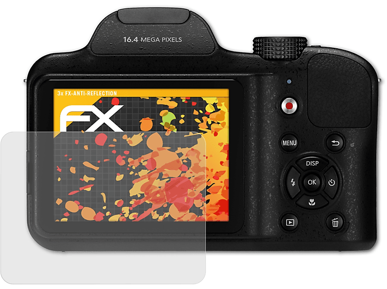 ATFOLIX 3x FX-Antireflex Displayschutz(für Samsung WB1100F)