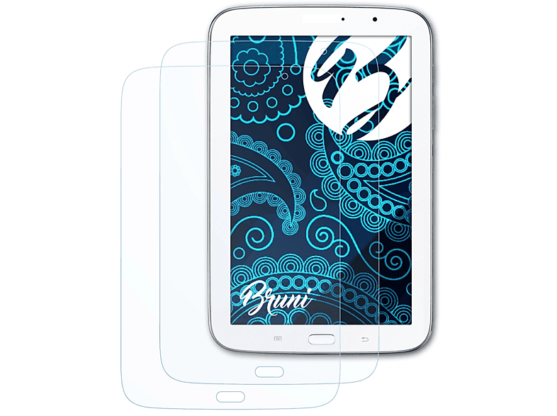BRUNI 2x Basics-Clear Schutzfolie(für Samsung Note Galaxy 8.0 (GT-N5110))