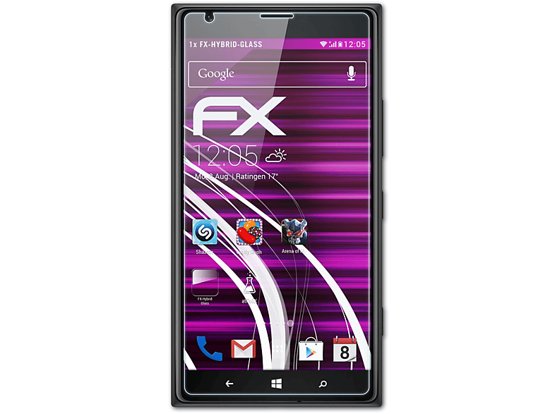 ATFOLIX FX-Hybrid-Glass Schutzglas(für Nokia Lumia 1520)