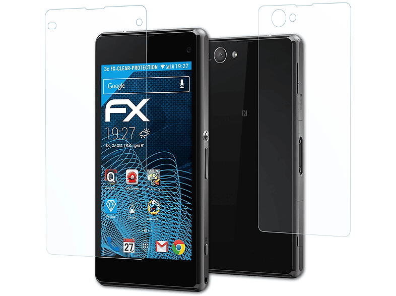 ATFOLIX 3x FX-Clear Displayschutz(für Sony Xperia Z1 Compact)