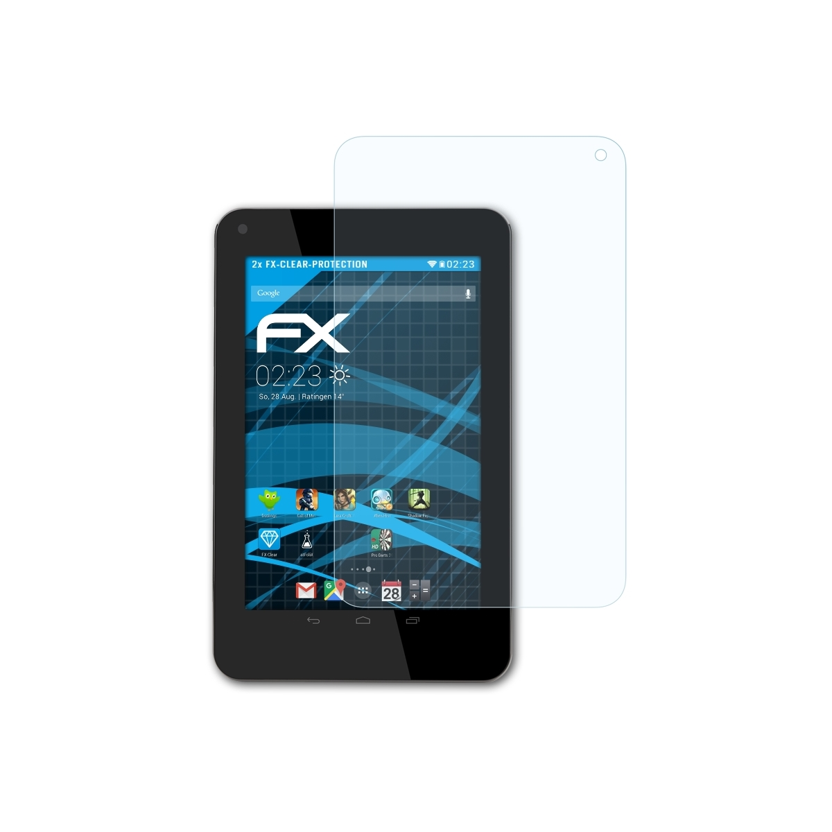 ATFOLIX 2x FX-Clear Displayschutz(für HP 7 Slate Plus)