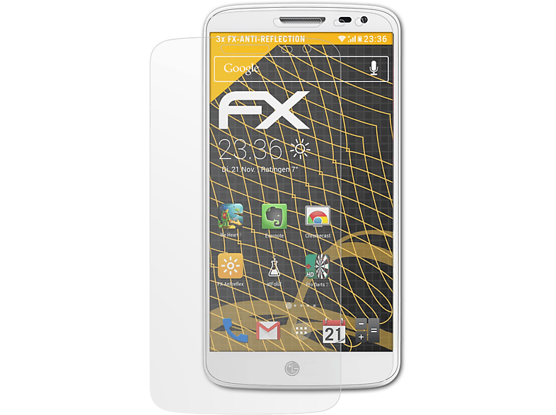 ATFOLIX 3x FX-Antireflex Displayschutz(für LG G2 mini)