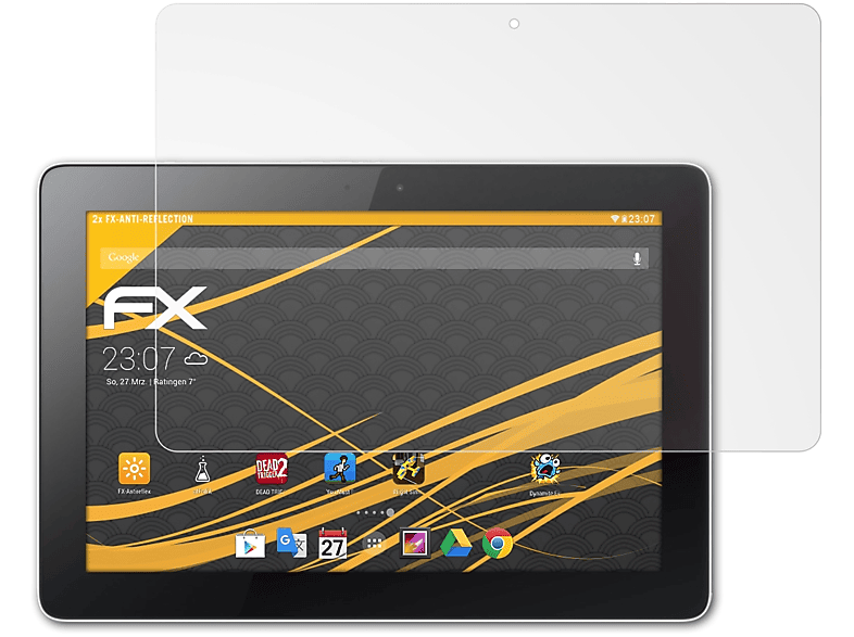 ATFOLIX 2x FX-Antireflex Displayschutz(für Huawei MediaPad 10 Link+)