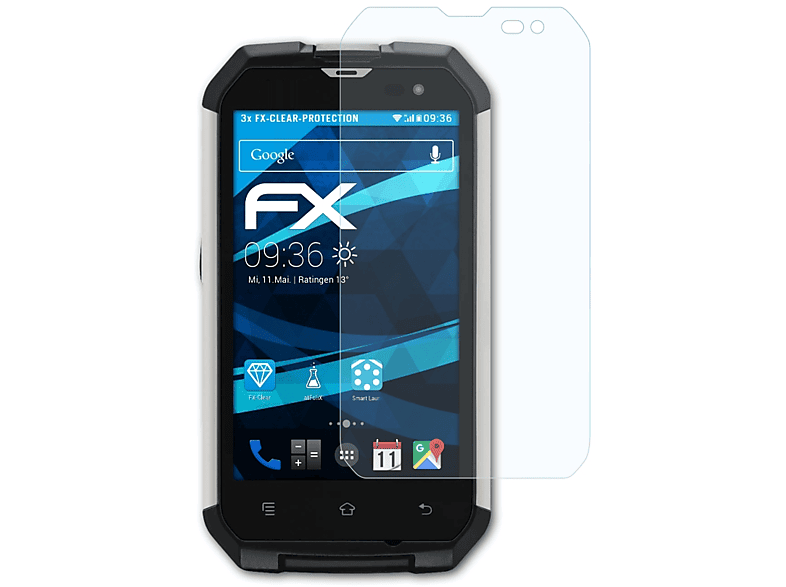 ATFOLIX 3x FX-Clear Displayschutz(für Caterpillar B15) CAT