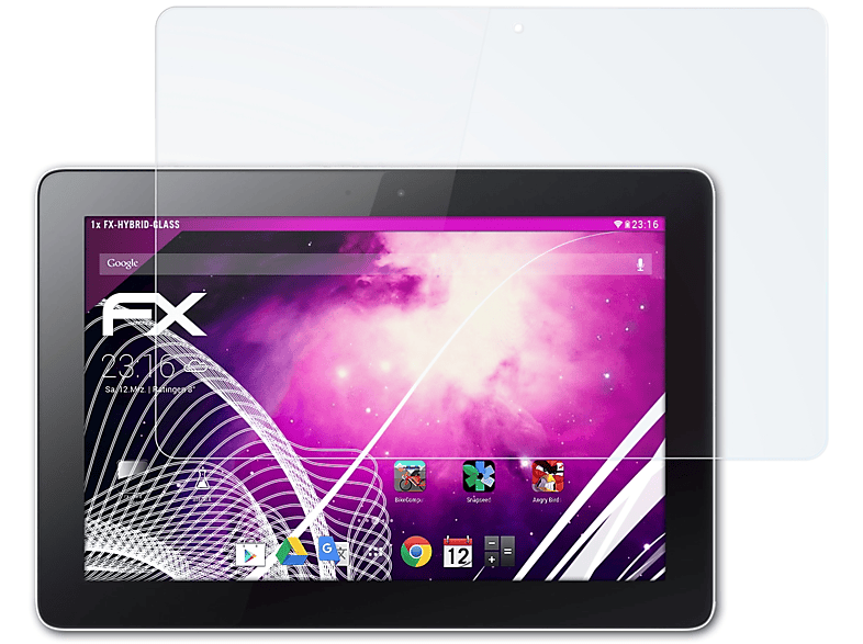 ATFOLIX FX-Hybrid-Glass Schutzglas(für Huawei MediaPad 10 Link+)