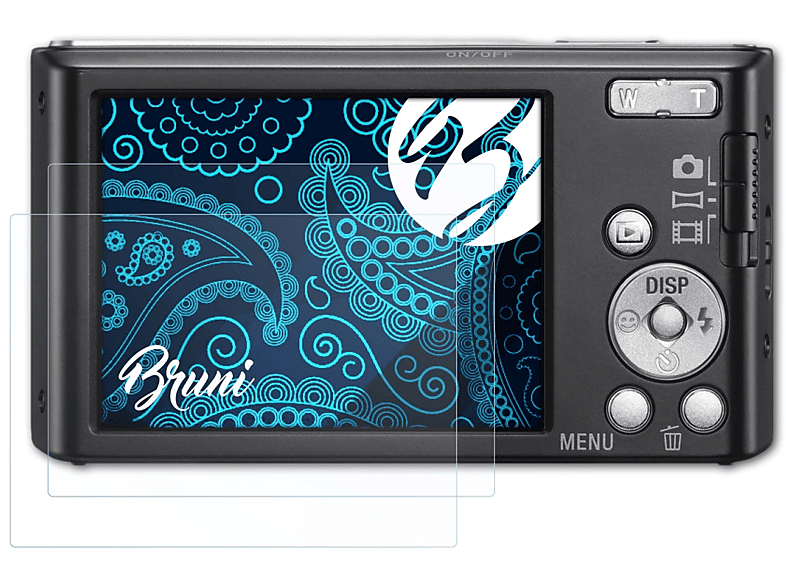 BRUNI 2x Basics-Clear Schutzfolie(für Sony DSC-W830) | Kamera Schutzfolie