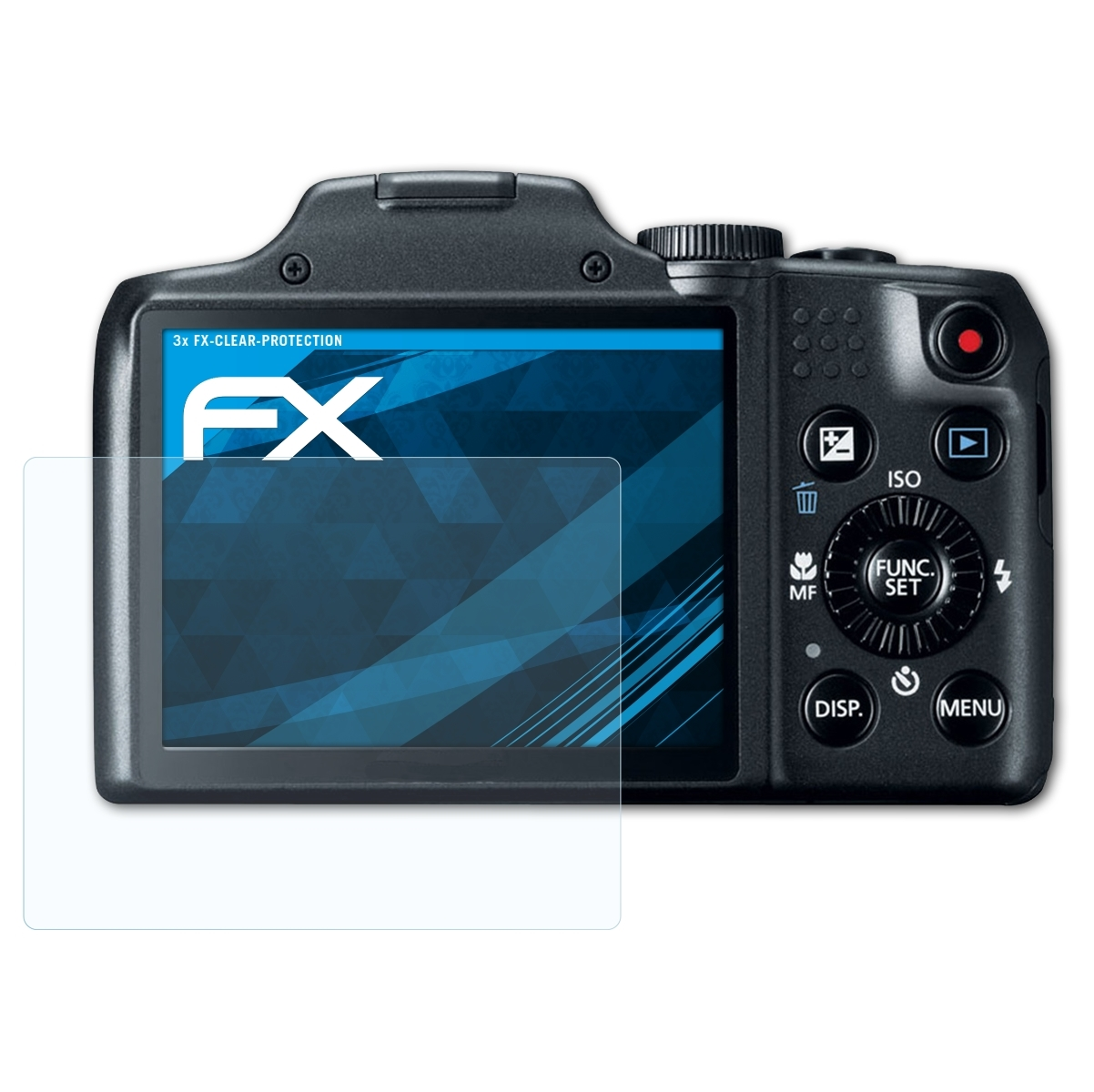 Displayschutz(für SX170 PowerShot 3x Canon ATFOLIX FX-Clear IS)