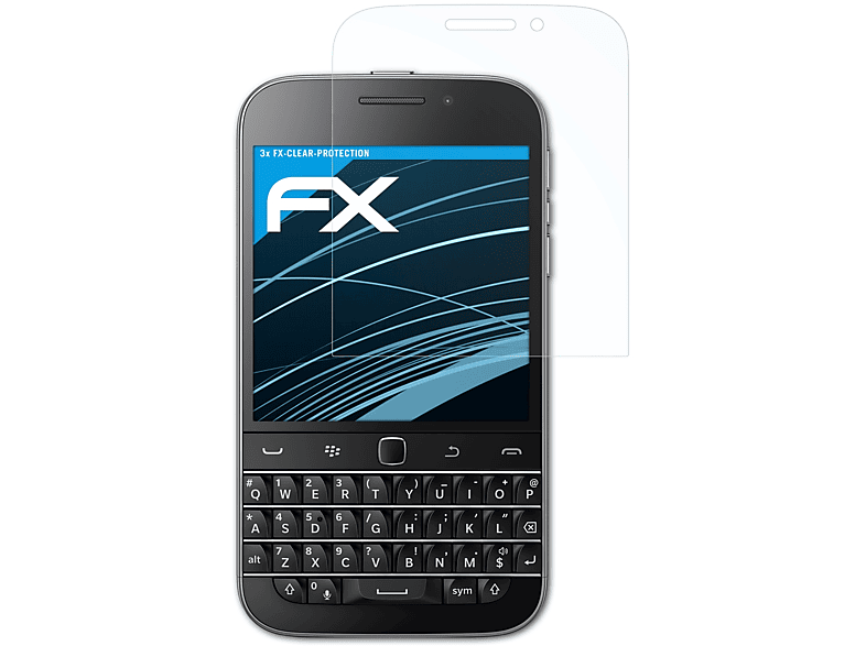 ATFOLIX 3x FX-Clear Displayschutz(für Blackberry Classic (Q20))
