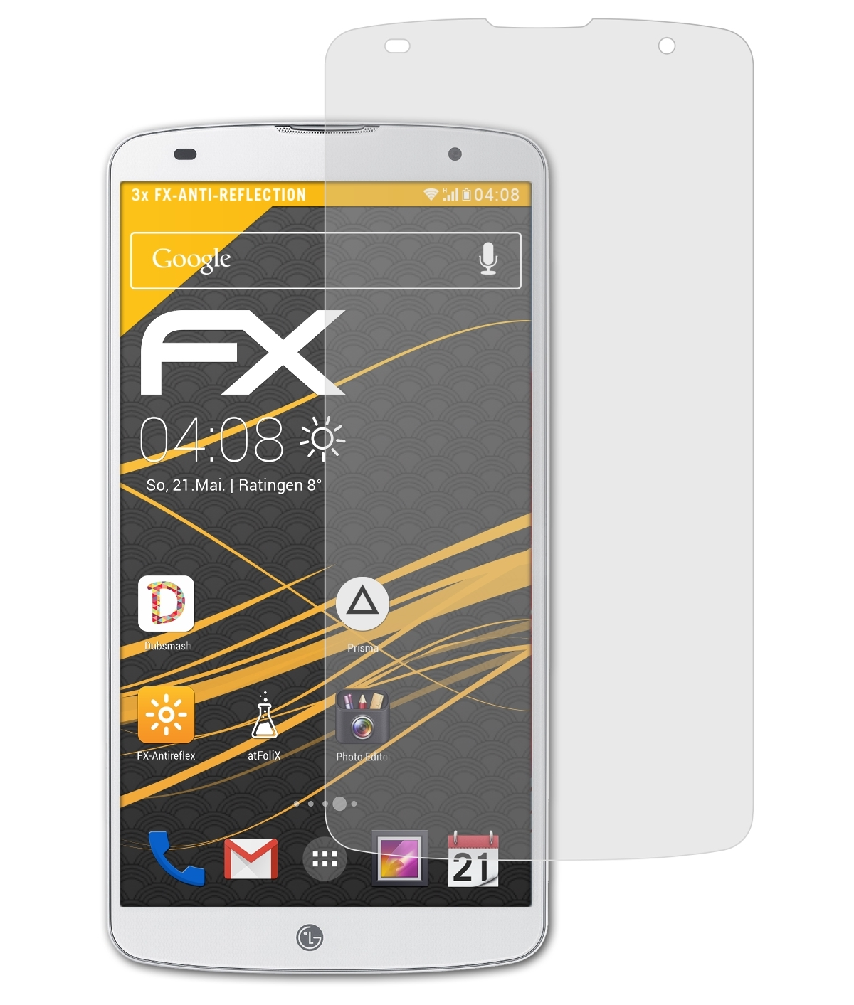 2) G LG ATFOLIX FX-Antireflex Displayschutz(für 3x Pro