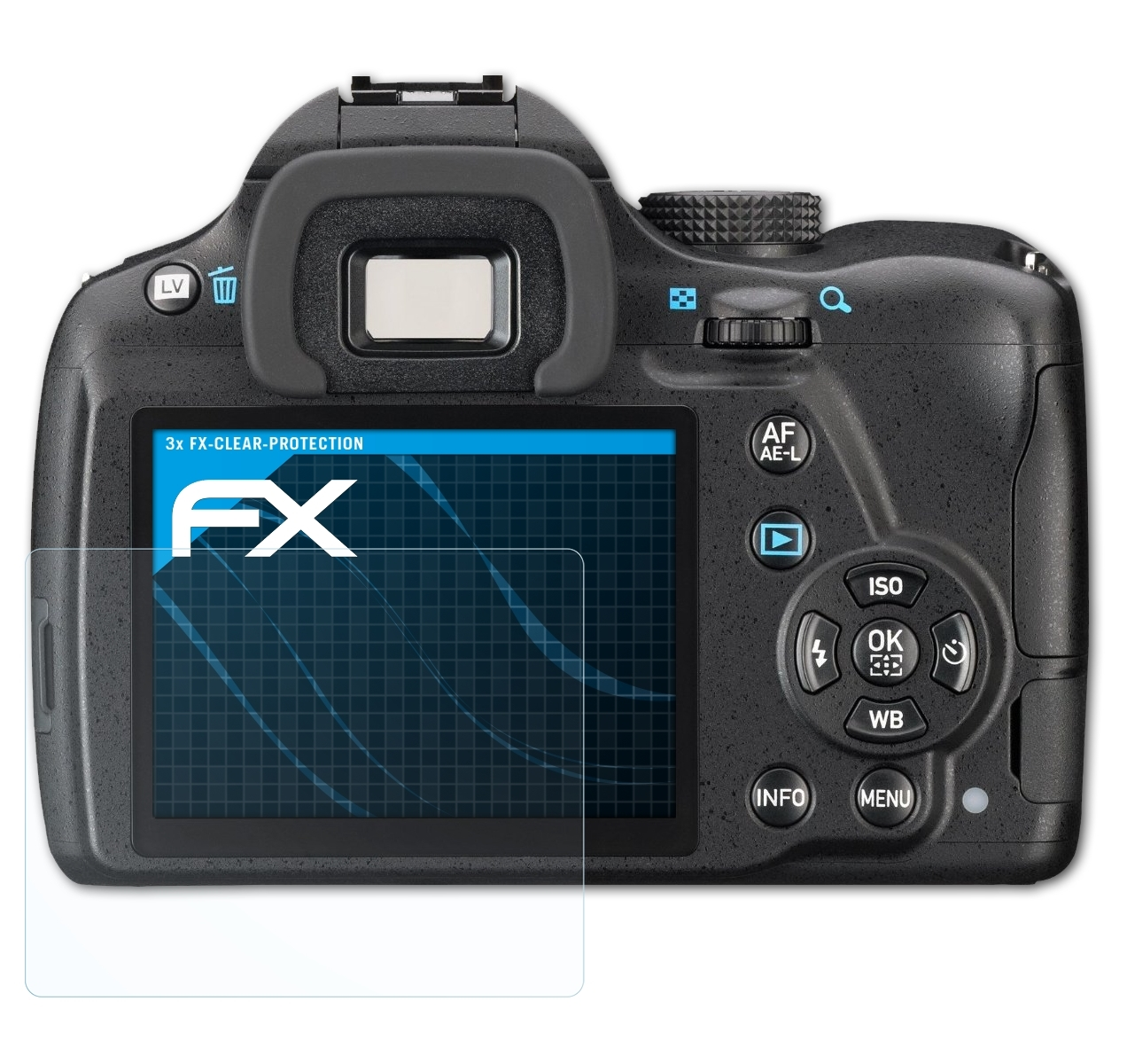 Pentax FX-Clear 3x ATFOLIX Displayschutz(für K-50)