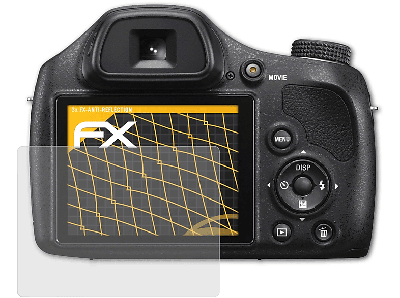 ATFOLIX 3x FX-Antireflex Displayschutz(für Sony DSC-H400)