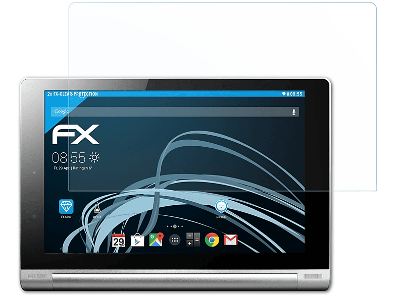 ATFOLIX 2x FX-Clear Displayschutz(für Yoga HD+) Lenovo 10 Tablet